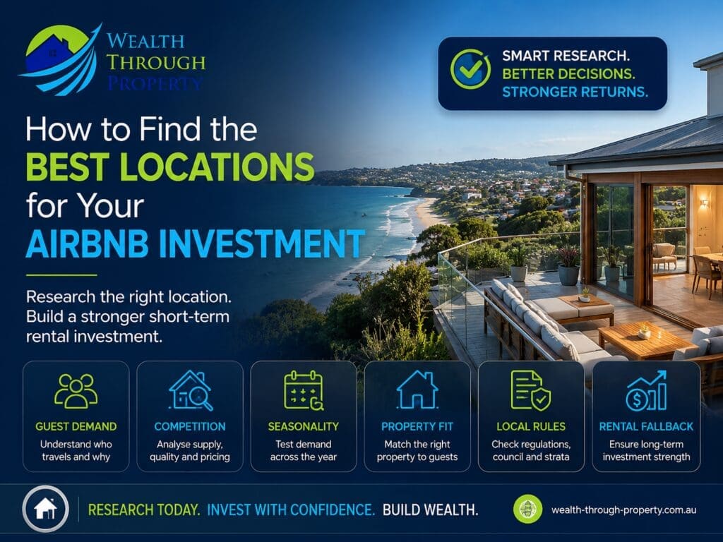 Australian short-term-rental investor comparing city, coastal and regional Airbnb locations using guest-demand and market-research data.